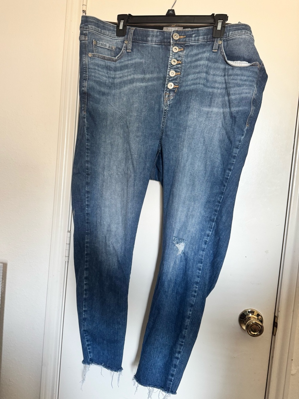 Torrid 22 Blue Women's High-Rise Button-Fly Jeans